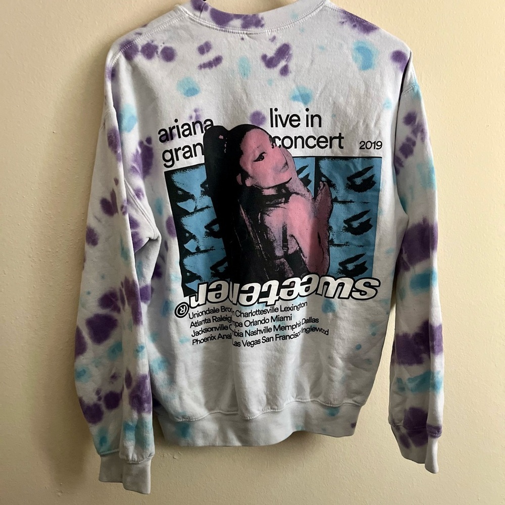 Ariana Grande Sweetner Tour Tie Dye Crewneck